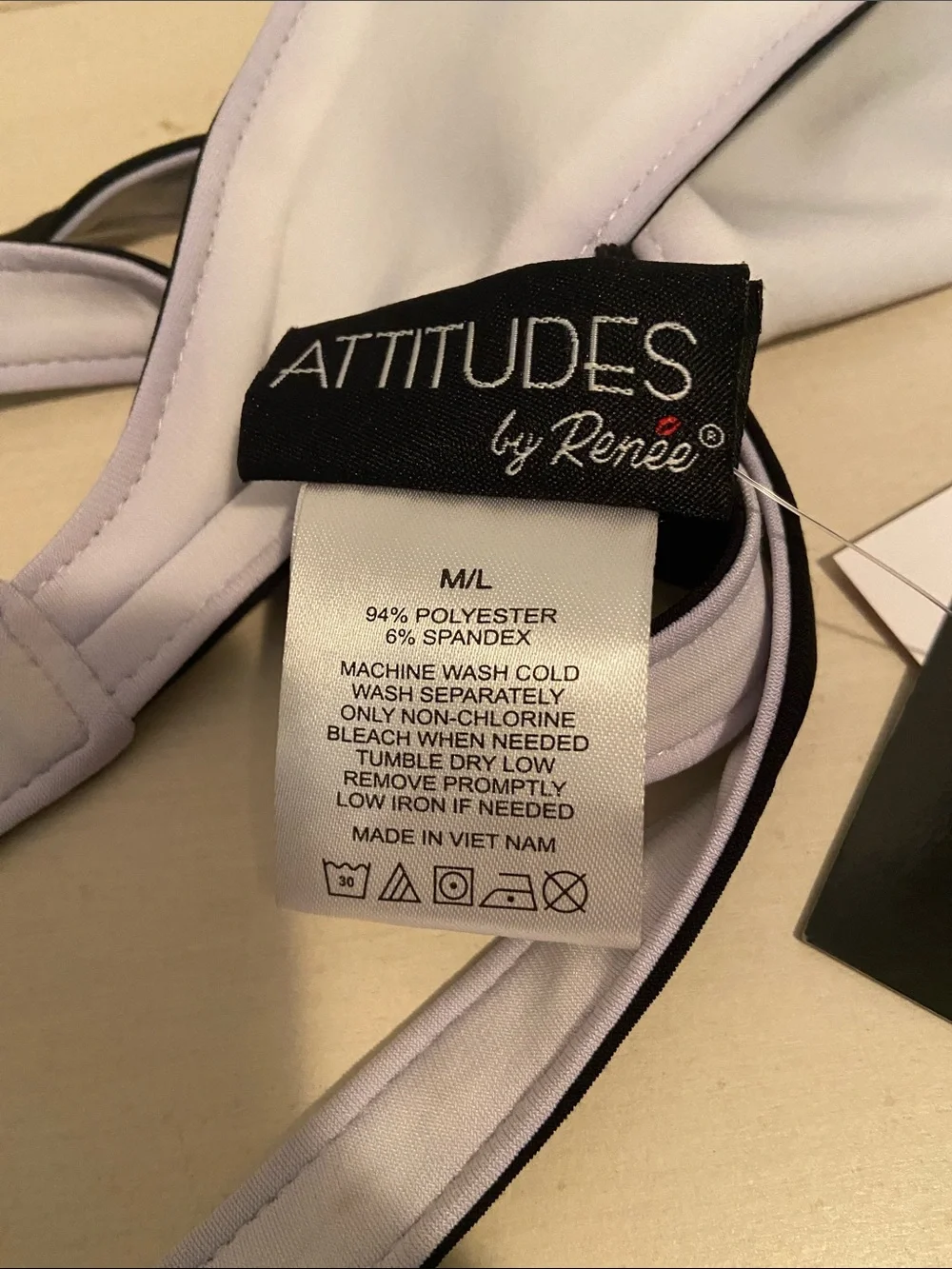 Attitudes by Renee Black & White Reversible Obi Waist Belt M/L New Contemporary